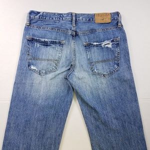 Hollister Hermosa Low Rise Boot Destroyed Jeans